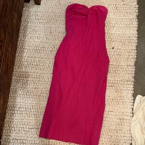 Elegant Pink Strapless Dress